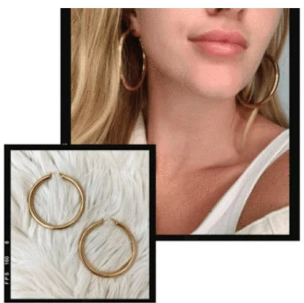 Ellie Vail Large Hoop Tube Earrings
